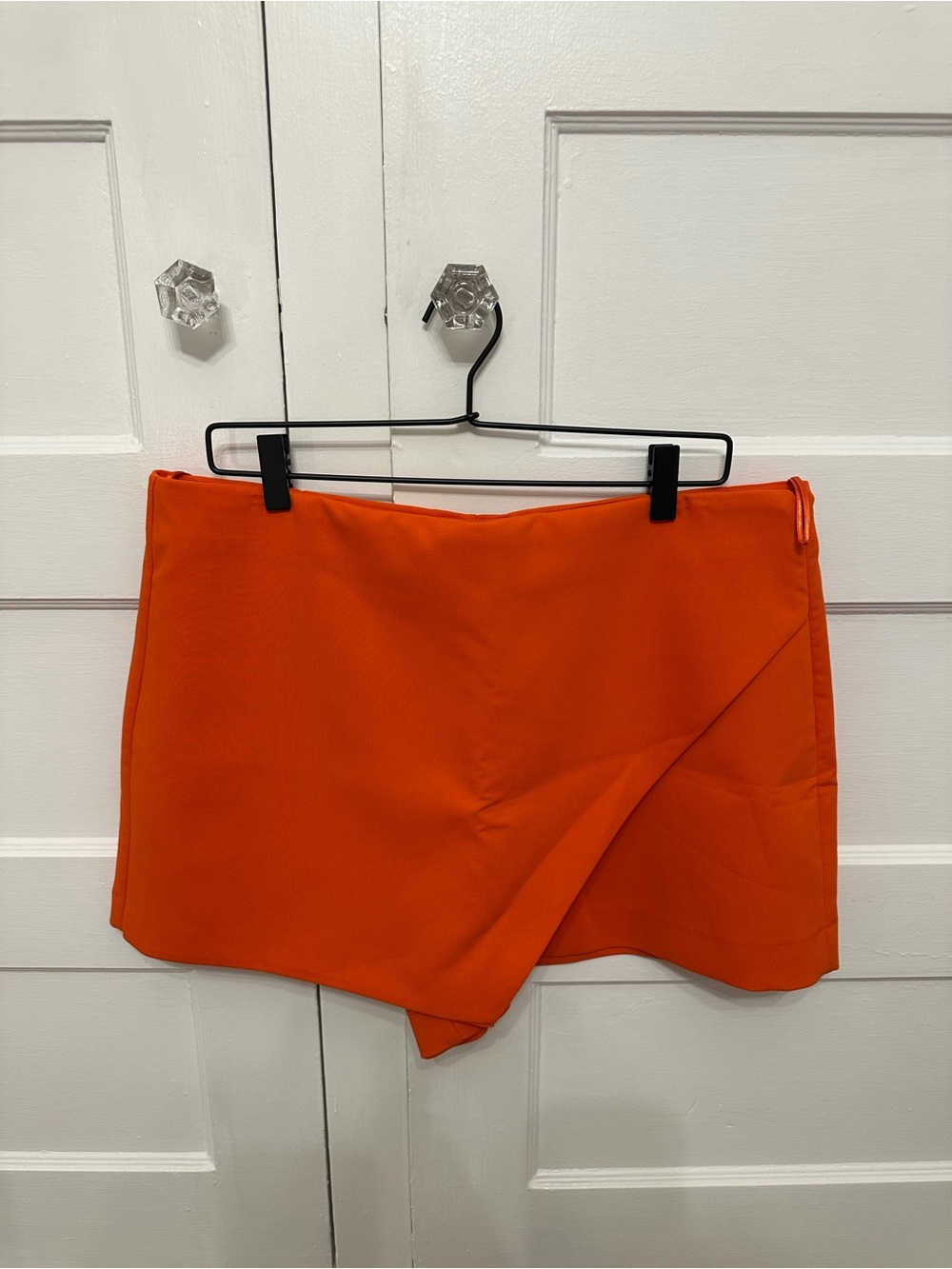 ZARA Orange Tailored Wrap Skort Shorts NWT XXL Bright Orange